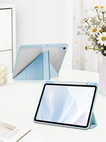 1个亚克力软质浅蓝色平板电脑保护套，带多角度支架，兼容iPad Mini 6/Mini 7/Air/Air 2/9.7/10.2/10.5/Air 4/Air 5/10.9/Pro 11英寸/第十代/12.9/Air 11英寸 (M2) 2024/Air 11英寸 (M3) 2025/(A16) 11英寸第十一代 2025/Air 13英寸 (M2) 2024/Pro 11英寸 (M4) 2024/Pro 13英寸 (M4) 2024，不含触控笔 - 白冰藍 - 查看 6