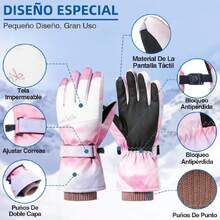 Women Thermal Gloves - Coral Pink - View 5