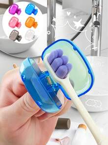 10/5/1支装牙刷盒旅行套，防尘牙刷头保护套，便携式夹子设计，适合商务旅行/居家/露营（产品在运输过程中可能因碰撞或挤压而损坏。如果您介意，请谨慎购买。） - 彩色 - 查看 1