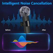 Hệ thống micro cài áo không dây chống rối với chức năng ghi âm một chạm, thu âm đa hướng, phù hợp cho phát trực tiếp, micro nhỏ gọn, có màng chắn gió, cắm là chạy, tương thích với iPhone iOS, micro cài áo ngoài Lightning dành cho phỏng vấn video, ghi vlog, quà tặng sinh nhật. - màu đen - Xem 3