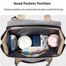 Oaoleer 1PC Diaper Baby Bag Backpack With Changing Station Changing Pad Nursing Bag Baby Shower Tote Bottle Bag Waterproof Large Capacity,Baby Registry Search,Newborn Essentials - Nhiều màu - Xem 4