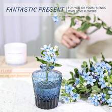 Glass Bud Vase Set Of 12, Small Blue Flower Vases For Centerpieces In Bulk, Mini Vintage Vase For Wedding, Home,Table Decoration,12Pcs,Blue - 藍色 - 查看 7
