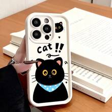 Funda de teléfono de moda, compatible con varios modelos de ,  y , funda de teléfono con patrón de gato y texto para  15 Pro Max,  14 Pro,  13,  12,  Galaxy S23, S22, S21, S20, protector de teléfono, funda de pareja, regalo para novio o novia, regalo de San Valentín o cumpleaños, este es un regalo popular para amigos o socios, adecuado para ocasiones de negocios. Duradera, resistente a las manchas y a las huellas dactilares, esta nueva funda para teléfono de hombres y mujeres es un gran regalo. - Burdeos - Ver 4