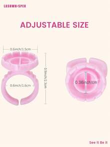 50/100/200/300/500个装睫毛胶水固定环 - 睫毛嫁接用品，加厚扇形杯