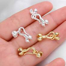2sets 20mm Golden Silvery Color Pepper Clasp, Bead End Buckle, Closure Buckle, Bracelet Necklace Connector DIY Jewelry Accessories, Jewelry Making Rope Tail Accessories