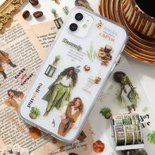 Simno 4 Rolls PET Tapes Pre-Cut Washi Tape Stickers For Scrapbooking People Stickers Decorative Tape Journaling Girl Pattern Tape Sticker Sticker Rolls For Scrapbooking, Junk Journal Supplies - Multicolor - View 10