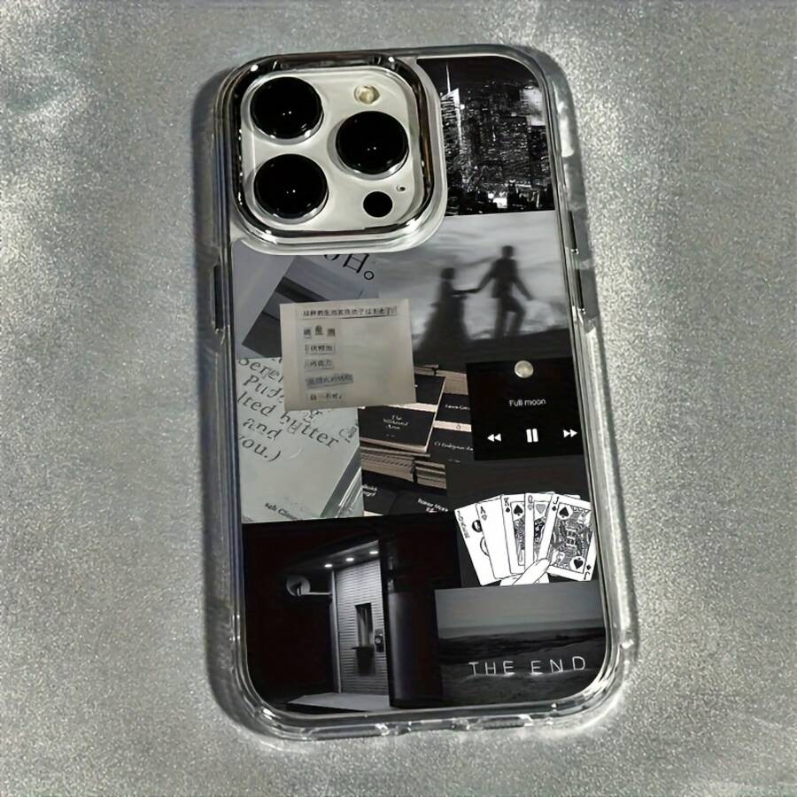 ¡Consigue una nueva funda para tu teléfono! Una nueva funda de teléfono vintage transparente para parejas diseñada para teléfonos Apple, con un diseño de gran orificio de metal para disipación de calor y material de silicona de primera calidad. Es compatible con iPhone 17/11/12/13/14/15/16 Pro Max/12 Pro Max/13 Pro Max/14 Pro. ¡Consigue una nueva funda para tu teléfono! - 1 pieza - Ver 1