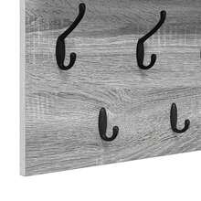 Larryhot Appendiabiti a muro Grigio Sonoma 60 x 40 x 12 cm, Facile da assemblare, dall'estetica elegante e raffinata, pratica per riporre gli oggetti, la scelta ideale per l'organizzazione e la decorazione domestica - Grigio - Visualizzare 8