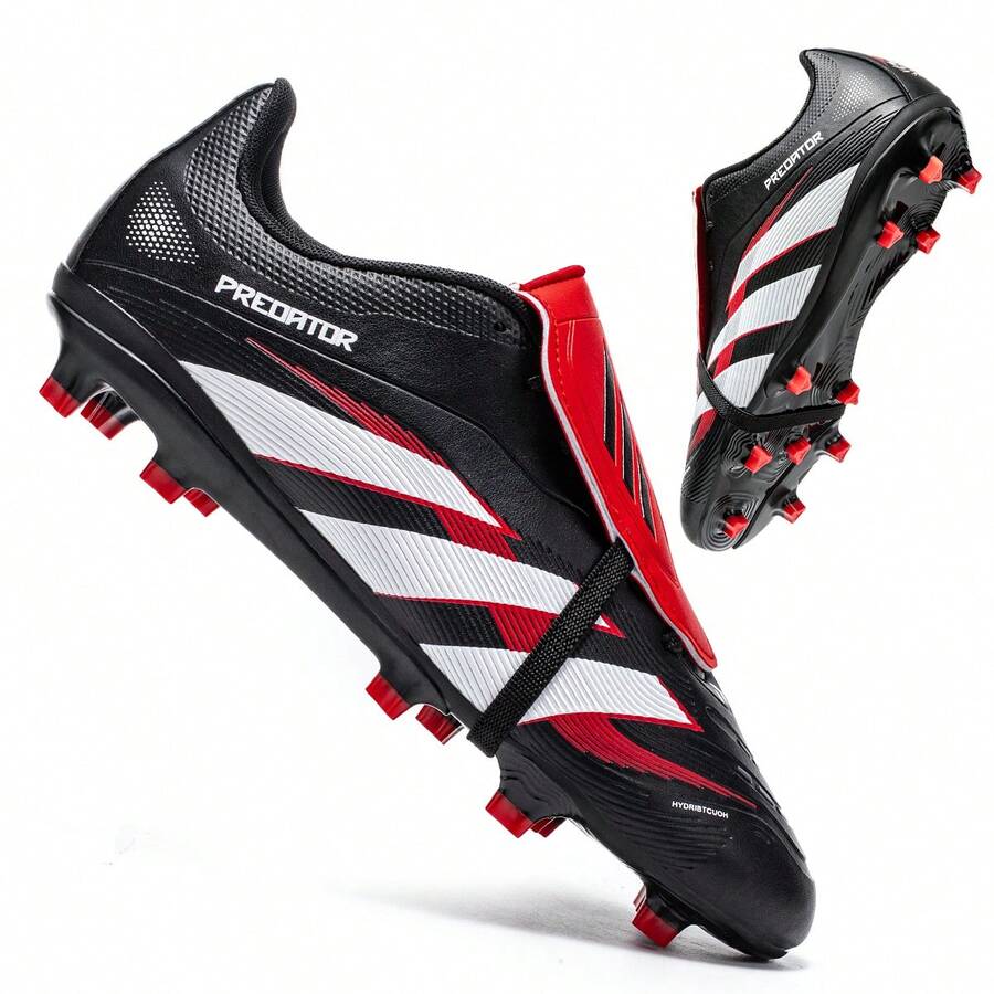 Men's Football Shoes, Women's Football Shoes, Unisex, Adult Low-Top AG/FG Cleats, Youth Lightweight Professional Football Training Shoes, Outdoor Grass Sports Shoes - Black - View 1