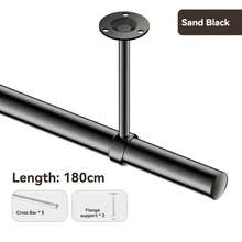 Thickened Stainless Steel Household Drying Rack, Rust-Proof And Windproof Clothes Hanger, Wardrobe Storage Rod, Garment Hanging Device, Multi-Function Towel Bar, Bathroom & Balcony Multi-Purpose Clothes Storage Rack