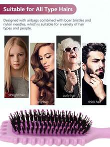 Hair brushes-EU+UK 2026 Professional Curling Hair Brush, Create Perfect Curls, Waves And Spiral Curls - Anti-Frizz, Smooth And Easy To Comb, Salon-Level Styling (Light Pink) - Multicolor - View 4