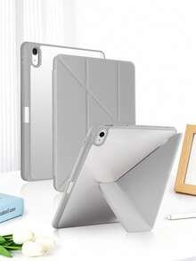 1 ốp lưng máy tính bảng màu xám mờ bằng acrylic kèm chân đế đa góc, tương thích với iPad Mini 6/Mini 7/Air/Air 2/9.7/10.2/10.5/Air 4/Air 5/10.9/Pro 11-Inch/10th/12.9/Air 11-Inch (M2) 2024/Air 11-Inch (M3) 2025/ (A16) 11-Inch 11th Gen 2025/Air 13-Inch (M2) 2024/Pro 11-Inch (M4) 2024/Pro 13-Inch (M4) 2024, không bao gồm bút cảm ứng. - Xám - Xem 1