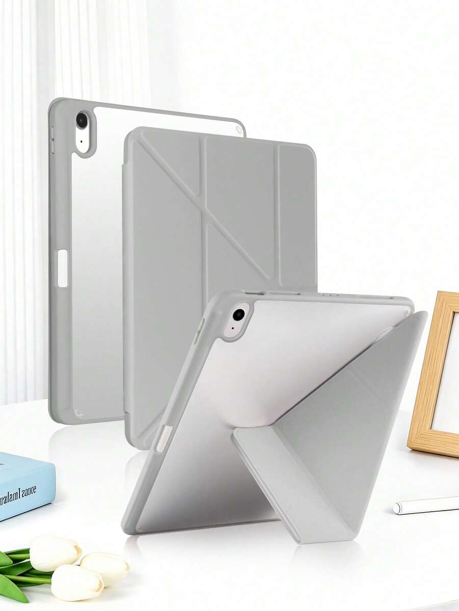 1 ốp lưng máy tính bảng màu xám mờ bằng acrylic kèm chân đế đa góc, tương thích với iPad Mini 6/Mini 7/Air/Air 2/9.7/10.2/10.5/Air 4/Air 5/10.9/Pro 11-Inch/10th/12.9/Air 11-Inch (M2) 2024/Air 11-Inch (M3) 2025/ (A16) 11-Inch 11th Gen 2025/Air 13-Inch (M2) 2024/Pro 11-Inch (M4) 2024/Pro 13-Inch (M4) 2024, không bao gồm bút cảm ứng. - Xám - Xem 1