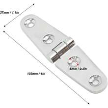 Bisagras de Acero Inoxidable 316, Grado Marino, 4'' x 2/3'' x 1,5, bisagra Resistente para escotilla de Barco, Paquete de 4, herrajes de fundición para gabinetes, bisagras,37333512 - Burdeos - Ver 6