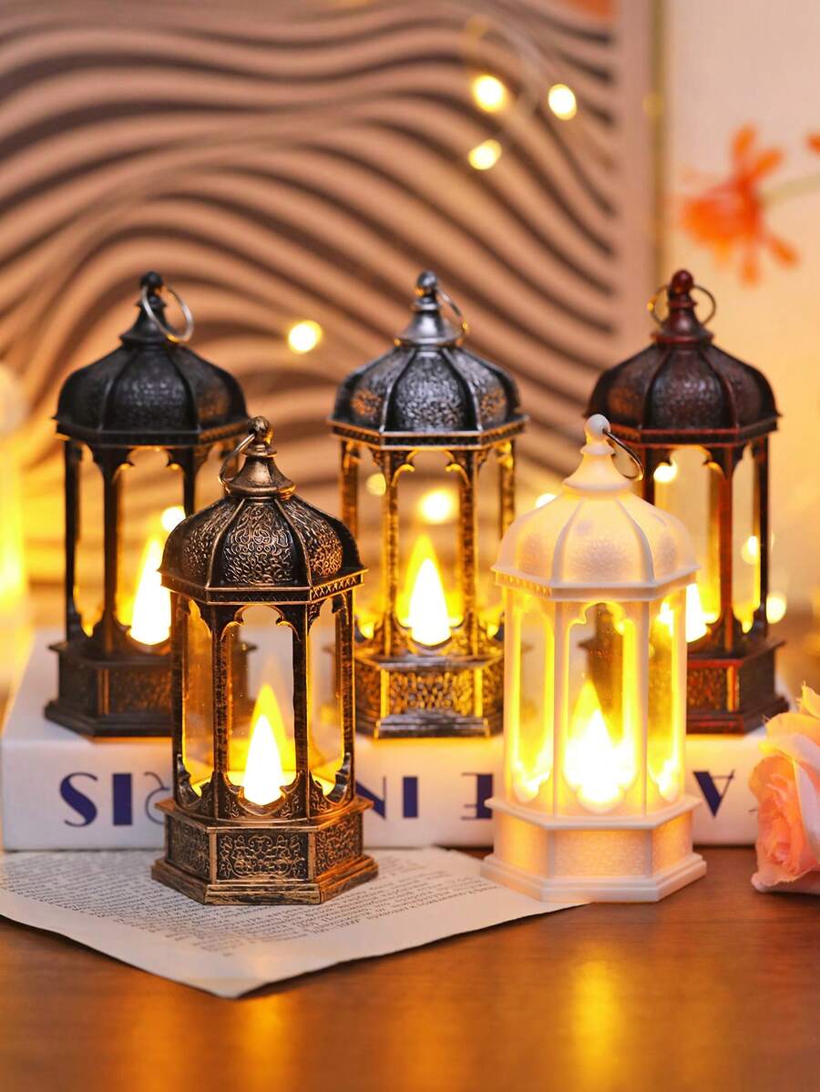 1pc Retro Handheld Decorative Lantern Light With Battery, Indoor Home Decor Wind Lantern Lamp,Table Decor, Bedroom Decor,Room Wall Hanging Decor Night Light,Suitable For Wedding Party Holiday Decorations Light,Closet Desktop Decorative Night Lights