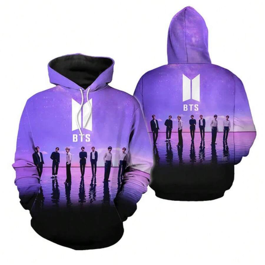 Kpop Limited Edition Men WomenAll Over Print 3D Hoodie - 樣式1 - 查看 1