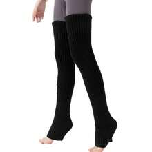 Fashionable Windproof And Warm Layered Sock Socks With Extended Length For Footwear, Women's Autumn/Winter Outerwear, Versatile Layering, Shark Pants, Tall Thigh Socks - 藍色 - 查看 5