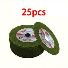 10/25/50pcs 107mm Stainless Steel Cutting Discs - 1.2mm Double Mesh Resin Wheels For Wood, Plastic & Metal, High-Efficiency Cutting Tools For DIY Projects, Work & Home Use, Multipurpose Discs, Smooth Operation, Durable Construction - Army Green - View 8