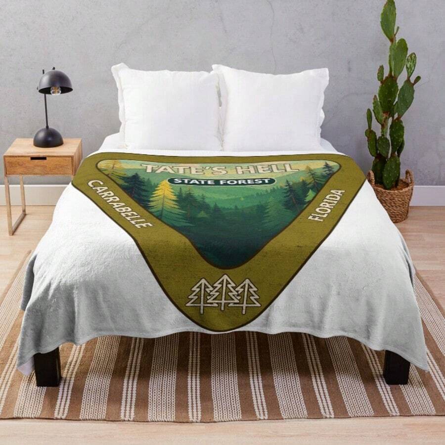 Tate's Hell State Forest, Carrabelle, Florida, Forest Design Throw Blanket
