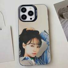 Funda para teléfono Singer K-Kim C-Chaewon, elegante, plateada, a prueba de golpes para 17, 16, 15, 14, 13, 12, 11 Pro Max, Plus - Z1 - Ver 5