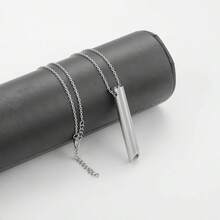 1pc Medical Grade Stainless Steel Anti-Stress Necklace With Soothing Breathing Whistle - Low Allergenicity, Lightweight, Suitable For Men, Couples And Holiday Gifts, Available In Rose Gold/Black/Silver - Multicolor - View 10