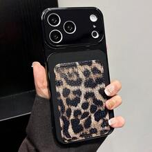 时尚豹纹卡包手机壳 - 黑色 - 查看 30