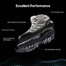 Botas de Senderismo Impermeables para Mujer para Trekking y Camping - Gris Claro - Ver 5