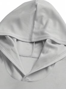 Men Sleeveless Hoodie Tank Top Muscle Gym Workout Training Athletic Top Summer - Grey - View 7