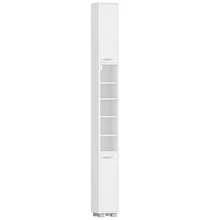 HaluPeit Bathroom Cabinet, Narrow Tall Bathroom Cabinet, Bathroom Tall Cabinet With 2 Storage Baskets, Adjustable Shelves, Open Compartment And Door, 20 * 20 * 200 Cm, White - 白色 - 查看 8