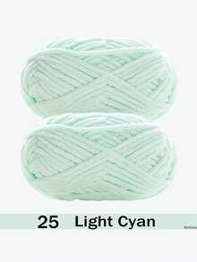 1/2包天鹅绒柔软纱线，50克/包，60米/包，手工DIY编织中等粗细纱线，冰棒纱线，粗涤纶柔软编织纱线，适合DIY工艺品 - 彩色 - 查看 50