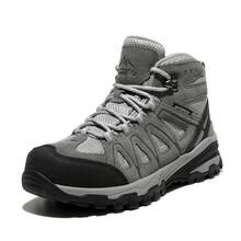 Botas de Senderismo Impermeables para Mujer para Trekking y Camping - Gris Claro - Ver 4