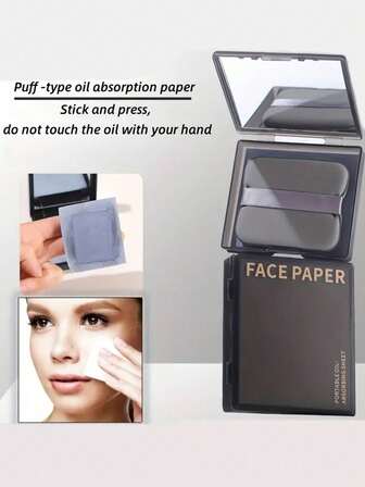 2pcs Boxed Facial Oil Absorbing Paper For Oil Control Skin Paper, Essential Facial Oil Absorbing Paper, High-Quality Bamboo Charcoal Oil Absorbing Paper, Oil Control Skincare Paper, Summer Essential Makeup Tools, Beauty Tools, Facial Cleaning Tools. Each Box Contains 100 Sheets Of Oil Absorbing Paper Suitable For Women And Men, Making It An Exquisite Gift For People