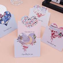 浪漫心形情人节贺卡，3D油画心形设计，创意礼品卡，艺术祝福感谢卡，手绘，新年 - 彩色 - 查看 2