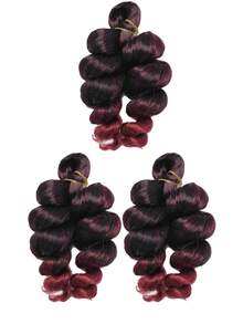 Goddess Bob Braiding French Loose Curl Crochet Hair 12 Inch Length 150g/Pc Short Boho Curly Box Braids Knotless Braids Crochet Hair Extensions - Multicolor - View 40