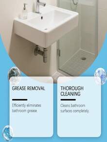Jakehoe Bathroom Cleaning Spray, Powerful Stain Remover And Degreaser, Suitable For Bathroom Tiles, Sinks, Ceramic Basins, And Walls. Effectively Cleans Bathroom Surfaces, Easy To Use, Thoroughly Cleans Bathroom - Multicolor - View 4