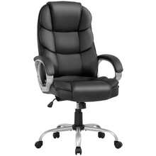 Office Chair Ergonomic High-Back Executive Desk Chair With Adjustable Swivel - Black - View 9