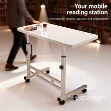 This Bedside Desk Is Designed For Nursing Care, Featuring Adjustable Height With Braked Casters. It's A Rehabilitation Desk With A Bedside Table Design, Suitable For Home Medical Care, And Can Also Be Used As A Dining Table For Elderly Patients. It's Available In Multiple Colors And Makes A Practical Gift. - trắng - Xem 10