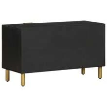 Meuble TV vidaXL, noir, 80 x 33 x 46 cm, bois composite - Noir - Voir 5