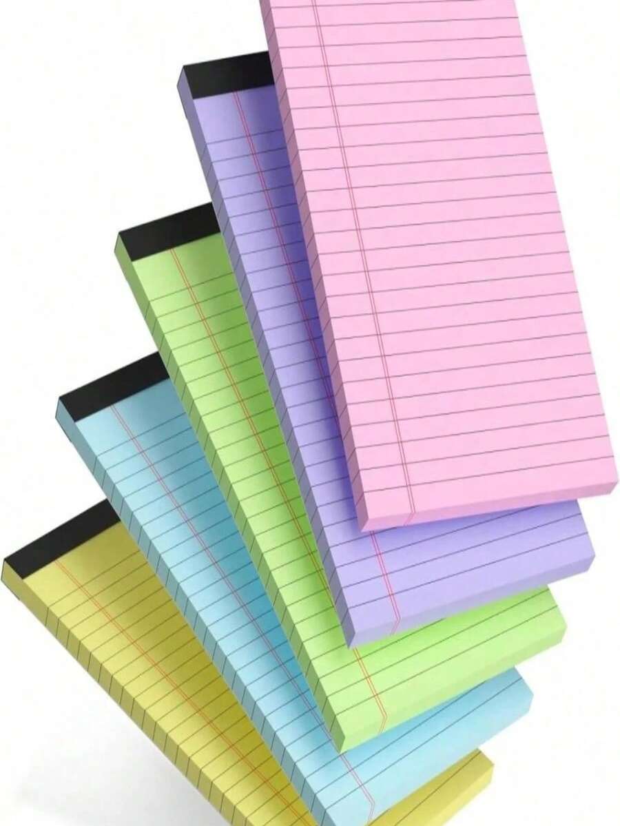 All Sticky Note Books 6 Vibrant Color Notebooks, College Ruled, 30 ...