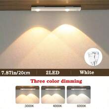 1pc Rechargeable Battery Powered LED Night Light With Motion Sensor, 3 Brightness Modes, Wireless Cabinet Light, Adhesive Mounting, Suitable For Kitchen, Hallway, Vehicle, Closet, Display Cabinet, Wardrobe, Smart Cabinet, Living Room, Wall Decor, Bedroom, Home Decor - 彩色 - 查看 10