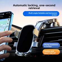Dudukan Ponsel Mobil yang Dapat Diatur, Pemasangan Vertikal dan Horizontal, Dudukan Stabil di Dasbor, Cocok untuk Semua Smartphone, Termasuk Bantalan Tambahan - Hitam - View 7