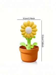 1PC Creative Sunflower Flower Language Humidifier, 7-Color Gradient Ambience Light USB-Powered Quiet Mini Ornament Suitable For Bedroom Office Desk Decor - Multicolor - View 10