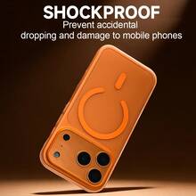 Funda de teléfono a la moda Funda de teléfono: Funda de lujo translúcida mate magnética para carga inalámbrica para iPhone 11 12 13 14 15 16 17 Pro Max Plus, diseño de cubierta transparente a prueba de golpes para chicas y mujeres, TPU suave a prueba de golpes, más protectora y femenina - 1 pieza - Ver 2