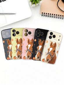 Schutzhülle mit Pferdekopfmotiv zur Herbsterntezeit – Ästhetisch, cool und einzigartig gestaltet. Das perfekte Geschenk für Pferdeliebhaber. kompatibel mit iphone17 promax/17 pro/17/Air/16promax/16pro/16/15promax/15pro/15/14promax/14pro/14/13promax/13pro/13/12promax/12pro/12 - Schwarz - Übersicht 3