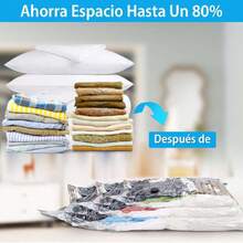 11 Piezas Bolsas de Almacenamiento de Vacío Bolsas al Vacio Ropa Viaje con Bomba Eléctrica y Bomba de Aire Manual Bolsas Vacio PA+PE,37365758 - Rosa vieja - Ver 5