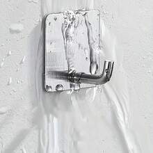 Gancho adhesivo de acero inoxidable resistente, sin necesidad de perforar, perfecto para toallas, Clips, ganchos prácticos, 5/2 uds. JNCX - Plata 20 piezas - Ver 5