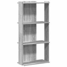 Larryhot Libreria 3 Ripiani Grigio Sonoma 60x30x120cm Legno Multistrato, Facile da assemblare, dall'estetica elegante e raffinata, pratica per riporre gli oggetti, la scelta ideale per l'organizzazione e la decorazione domestica - Grigio - Visualizzare 2