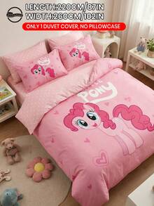 2/3pcs My Little Pony Bedding Set, Cute Cartoon Pattern, Breathable & Skin-Friendly, Soft & Pilling Resistant, Home Textile, Room Decor, Includes 1 Duvet Cover And 1/2 Pillowcases, Excl. Comforter, Suitable For Twin/Full/Queen/King Size Beds, All Seasons, Multiple Sizes Available, Machine Washable, Elegant Gift, Pink - Multicolor - View 24