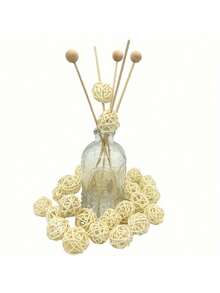 10pcs Rattan Balls | Filler Balls For Vases, Suitable For Tabletop Home Decor, Wedding Party, Centerpiece Bowls | Decorative Art Style, Artificial Wood, Suitable For Christmas, Thanksgiving, Valentine's Day, Ramadan, Mother's Day - 1.18-inch Balls (10 Balls/pack) - View 4
