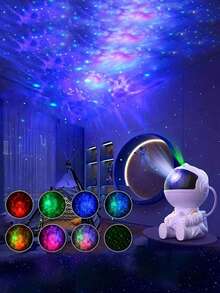 Star Projector Galaxy Night Light Astronaut Space Projector Starry Sky Nebula Ceiling LED Light For Bedroom, Home Decoration, Suitable For Children's Gifts - 星星 - 查看 11
